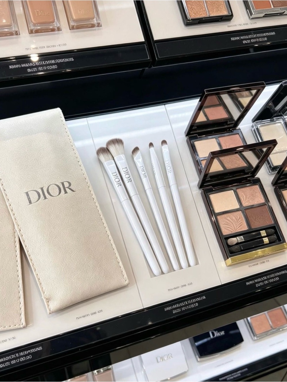Dior White Five-Piece Eye Brush Set with Pouch